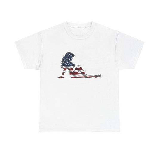 USA Pinup Model Graphic T Shirt NEW Unisex Heavy Cotton Tee