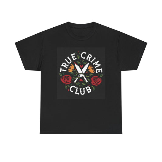True Crime Club Graphic T Shirt Vintage 90s Retro Unisex Heavy Cotton Tee
