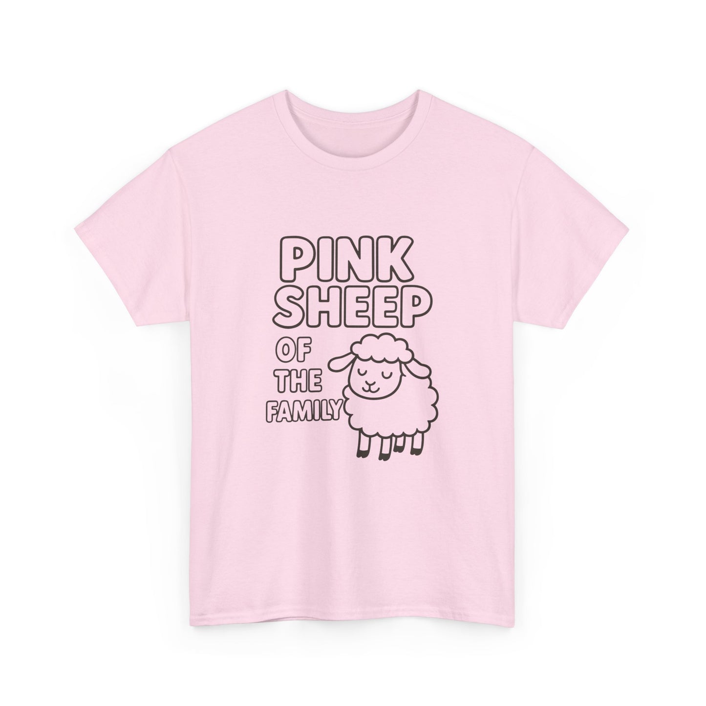 Pink Sheep Of The Family Graphic T Shirt NEW ADULT Heavy Cotton Tee