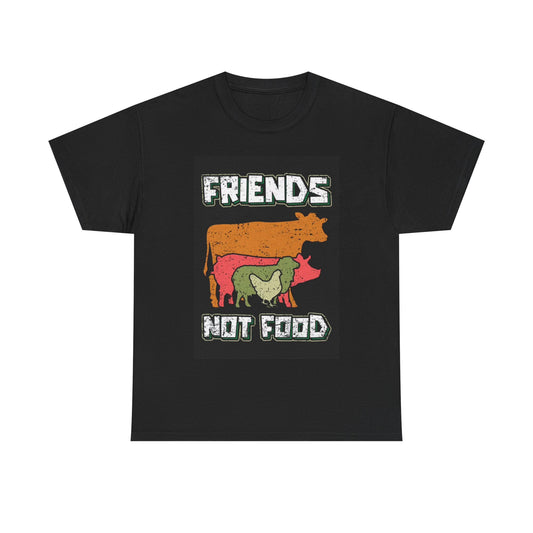 Friends Not Food Tshirt Vegan Lover Peta Animal Lover Unisex Heavy Cotton Tee