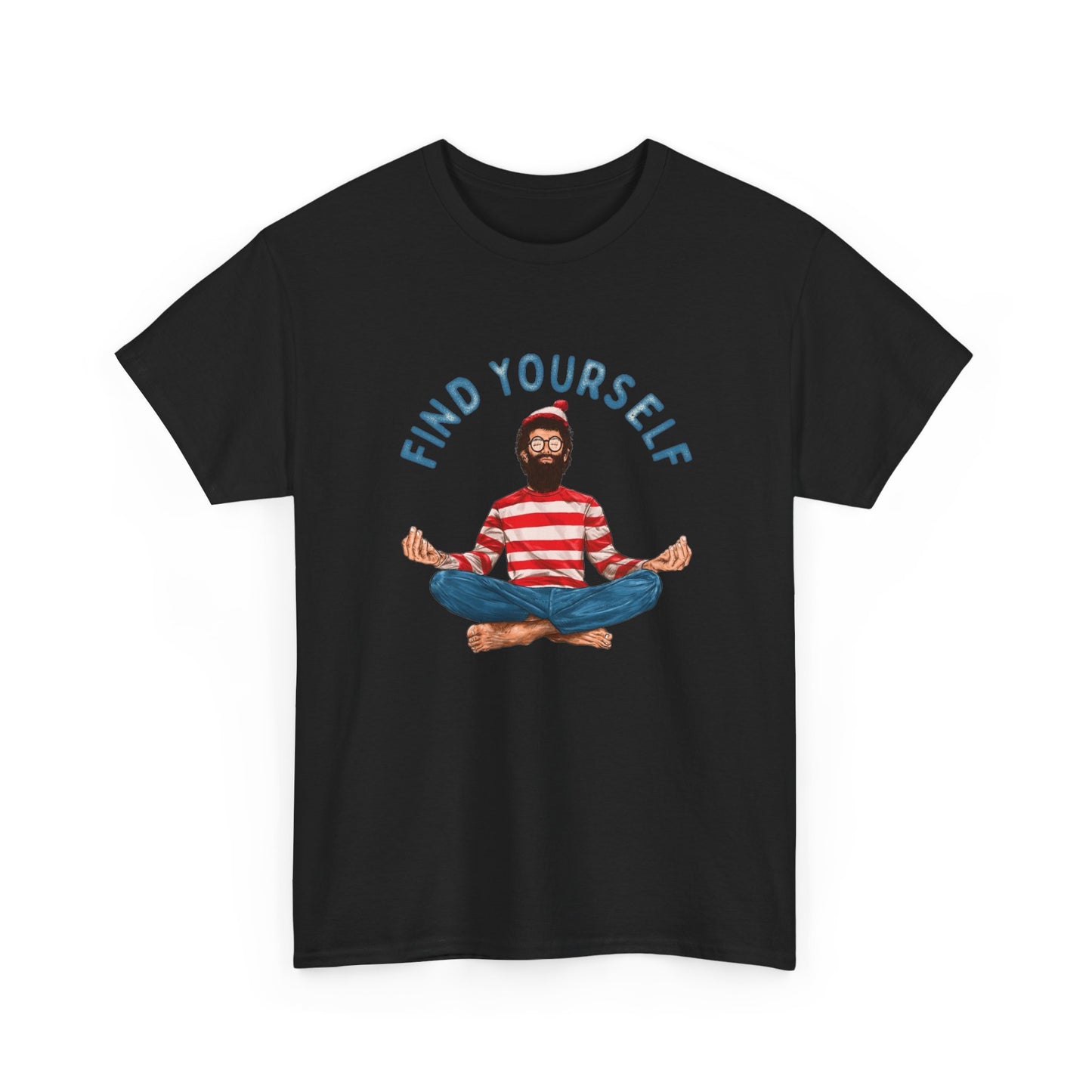 Wheres Waldo Find Yourself Funny Graphic T Shirt NEW ADULT TEE VINTAGE