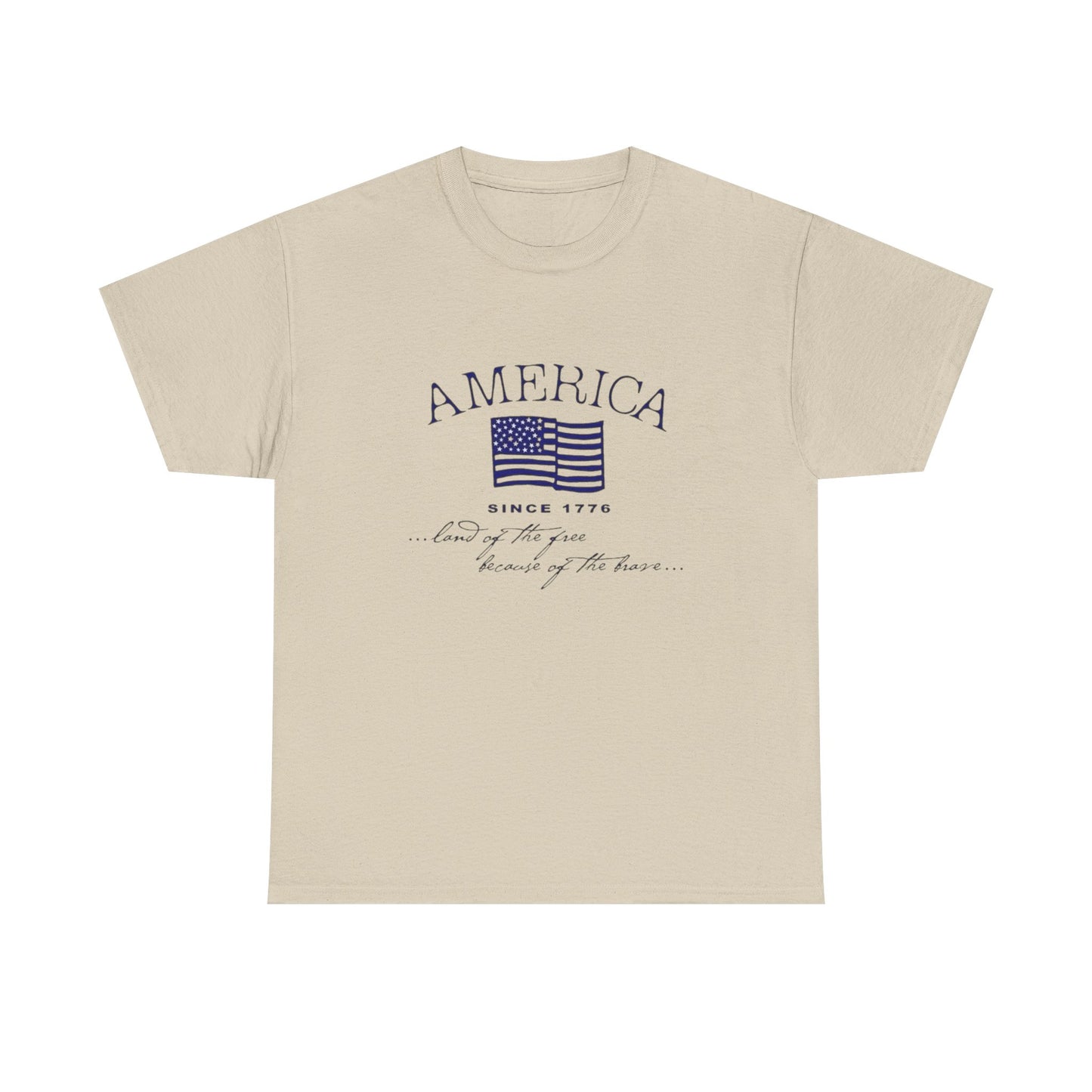 America Land Of The Free Graphic T Shirt ADULT NEW
