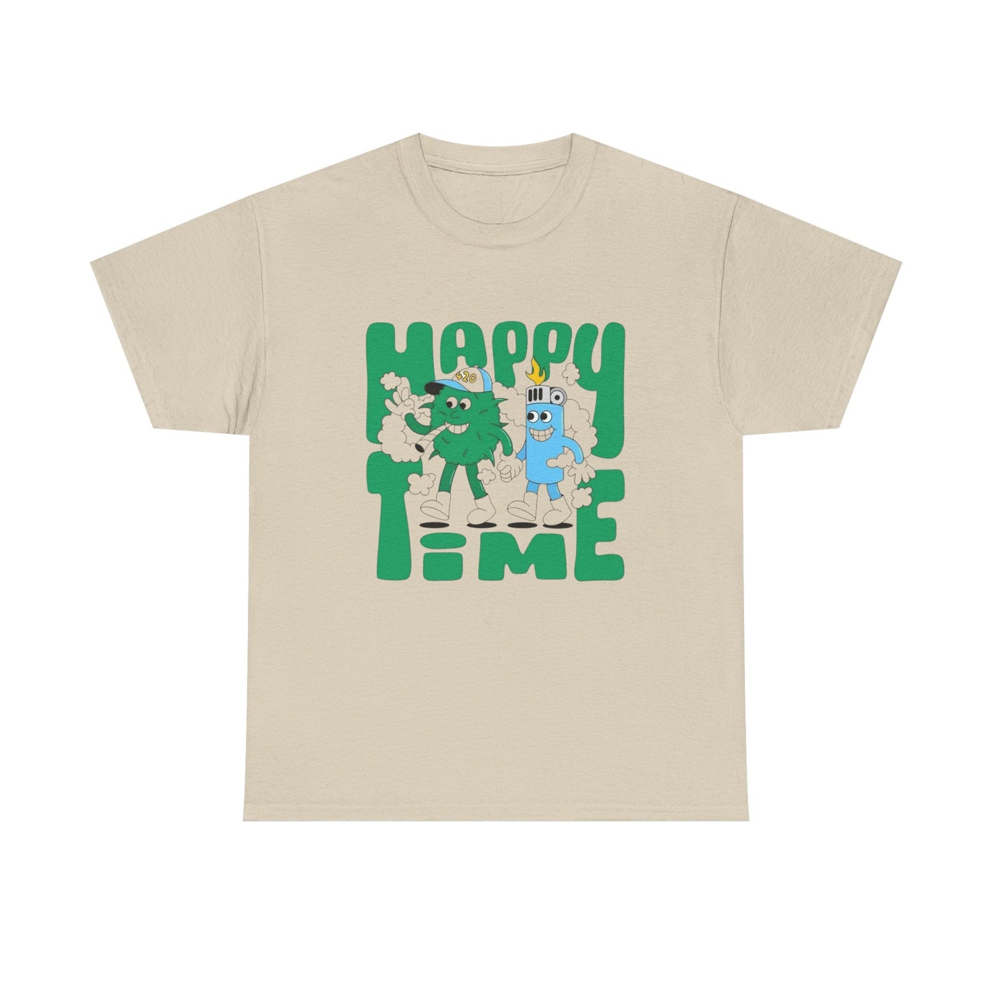 Happy Time Best Buds Graphic T Shirt Unisex Heavy Cotton Tee Gift