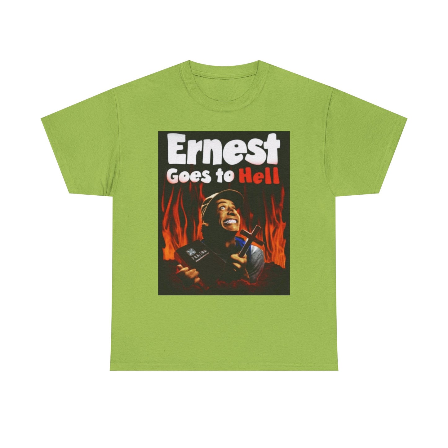 Ernest Goes To Hell Graphic T Shirt Funny Vintage Poster Unisex Heavy Cotton Tee