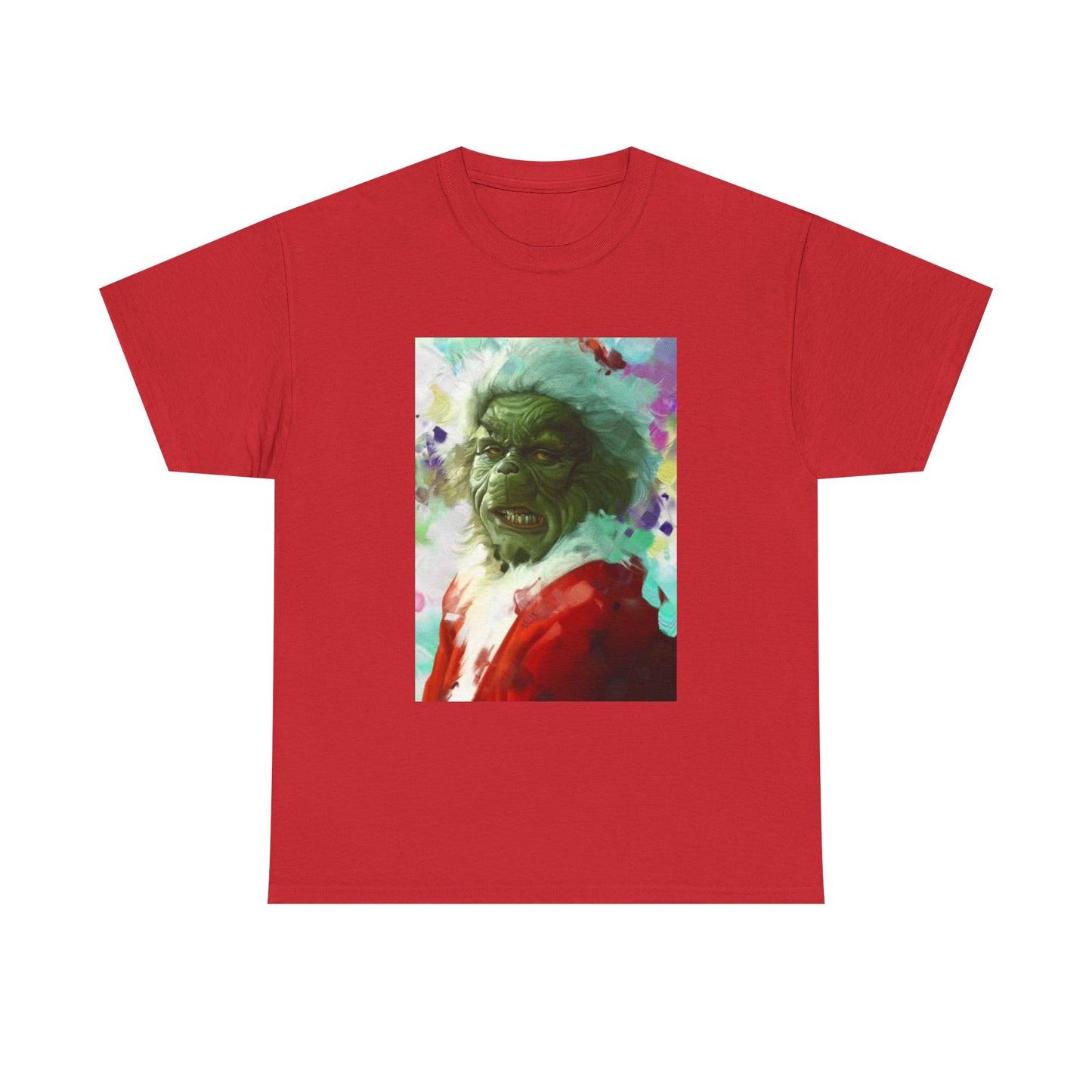 The Grinch Christmas Tshirt Holiday Santa Unisex Heavy Cotton Tee