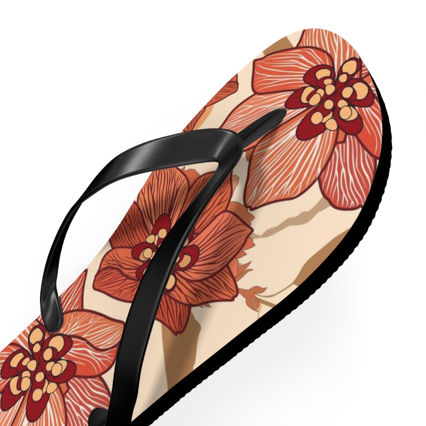 Tropical Flowers Beach Vibes Sandals Summer Flip Flops Slides BRAND NEW