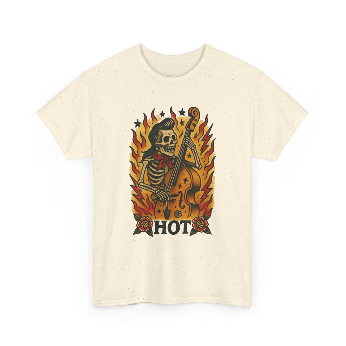 Skeleton Playing Guitar HOT Graphic T-Shirt Men's Tee