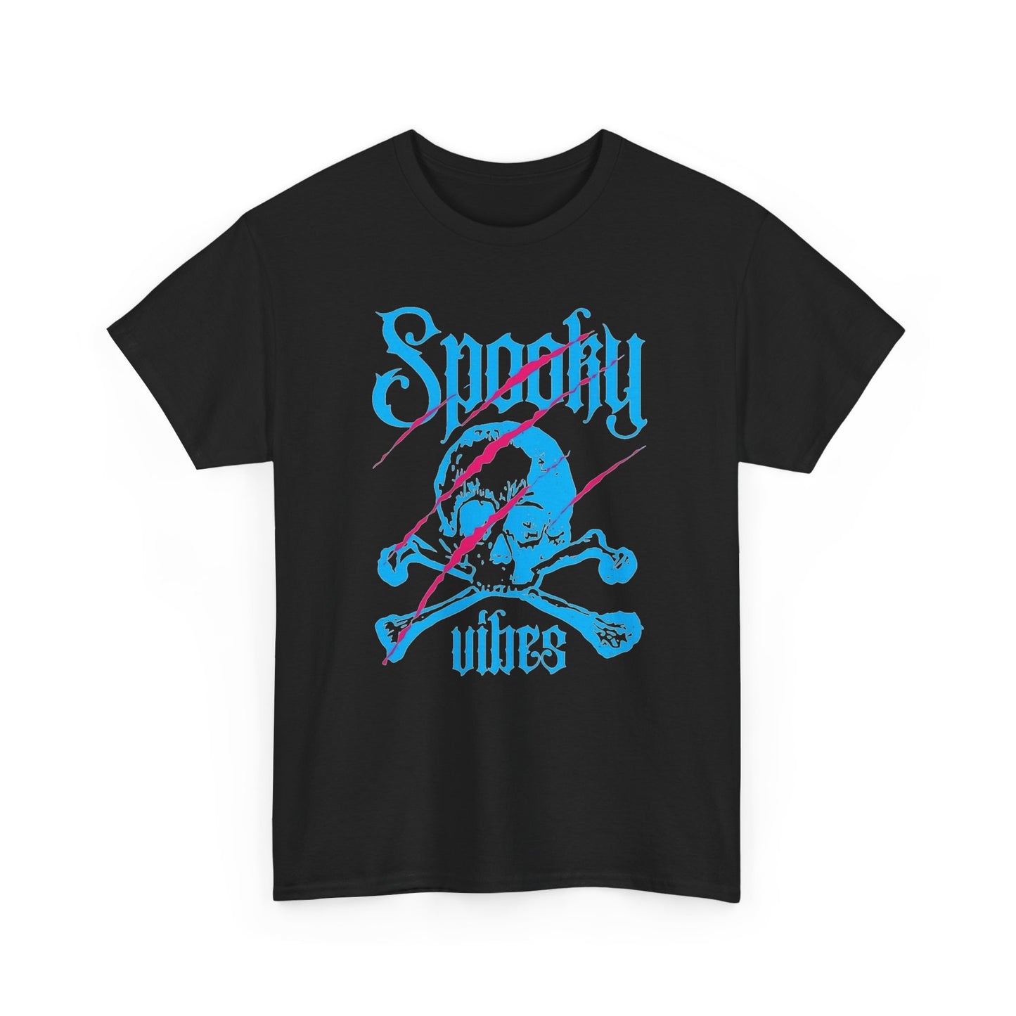 Spooky Vibes Graphic T Shirt NEW Unisex Heavy Cotton Tee