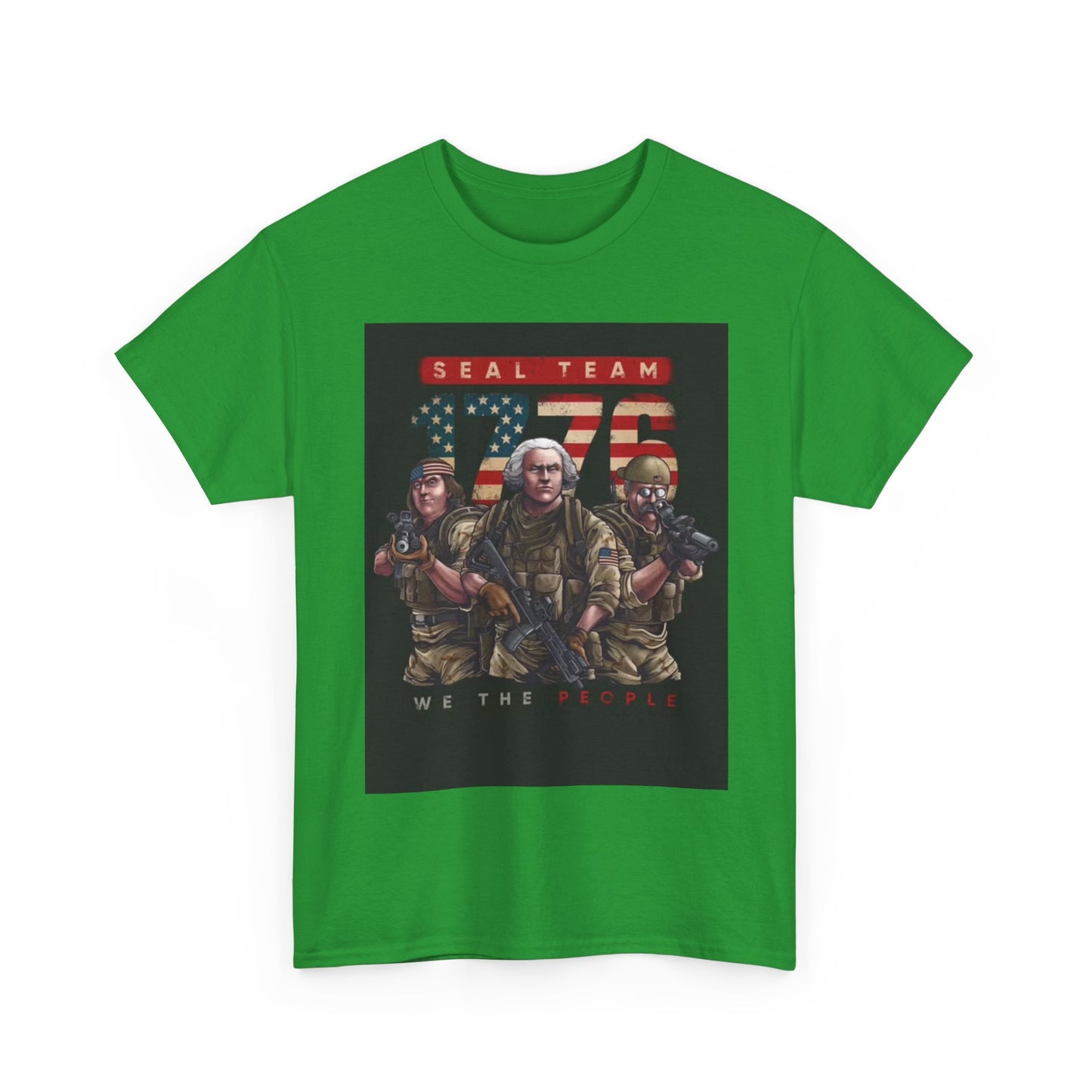 Navy Seals Team Tshirt 1776 America July 4th Flag Unisex Heavy Cotton Tee