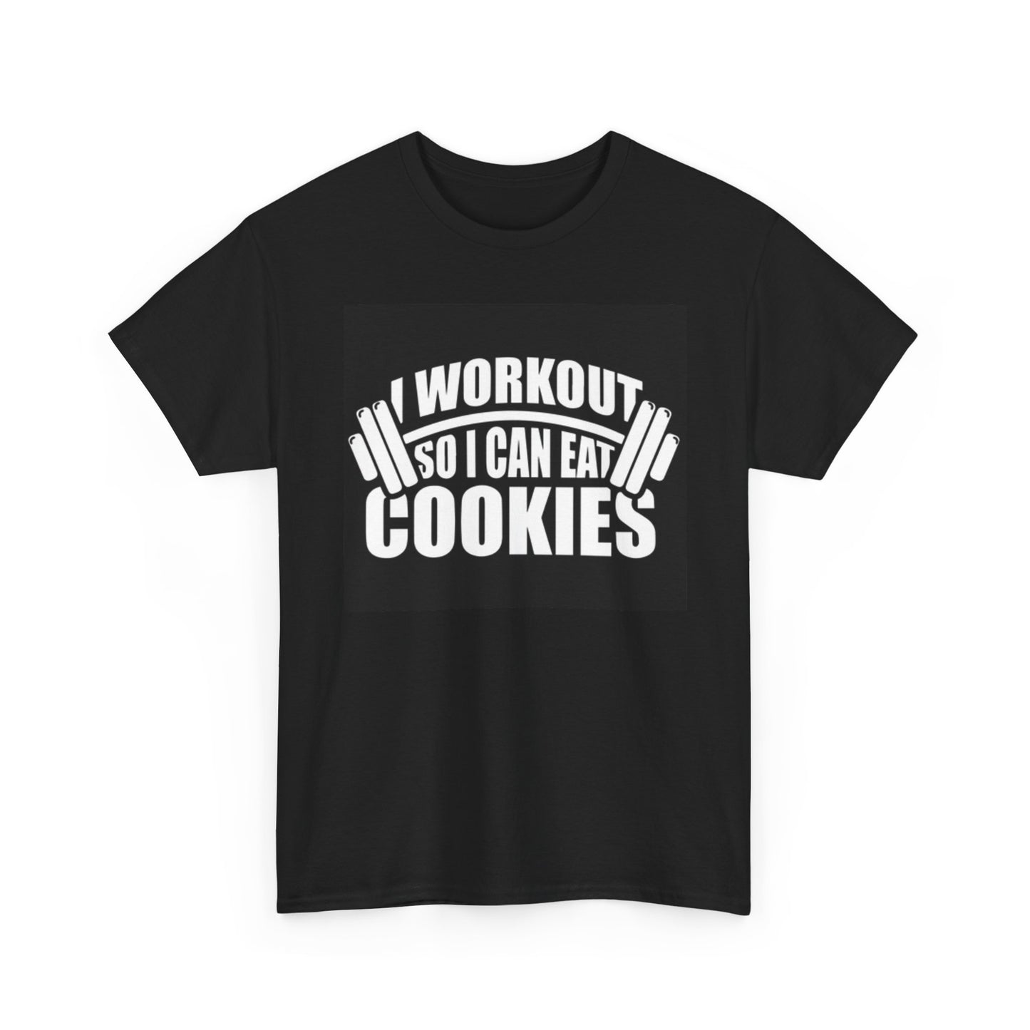 Workout So I Can Eat Cookies T Shirt Funny Gym Graphic Unisex Heavy Cotton Tee