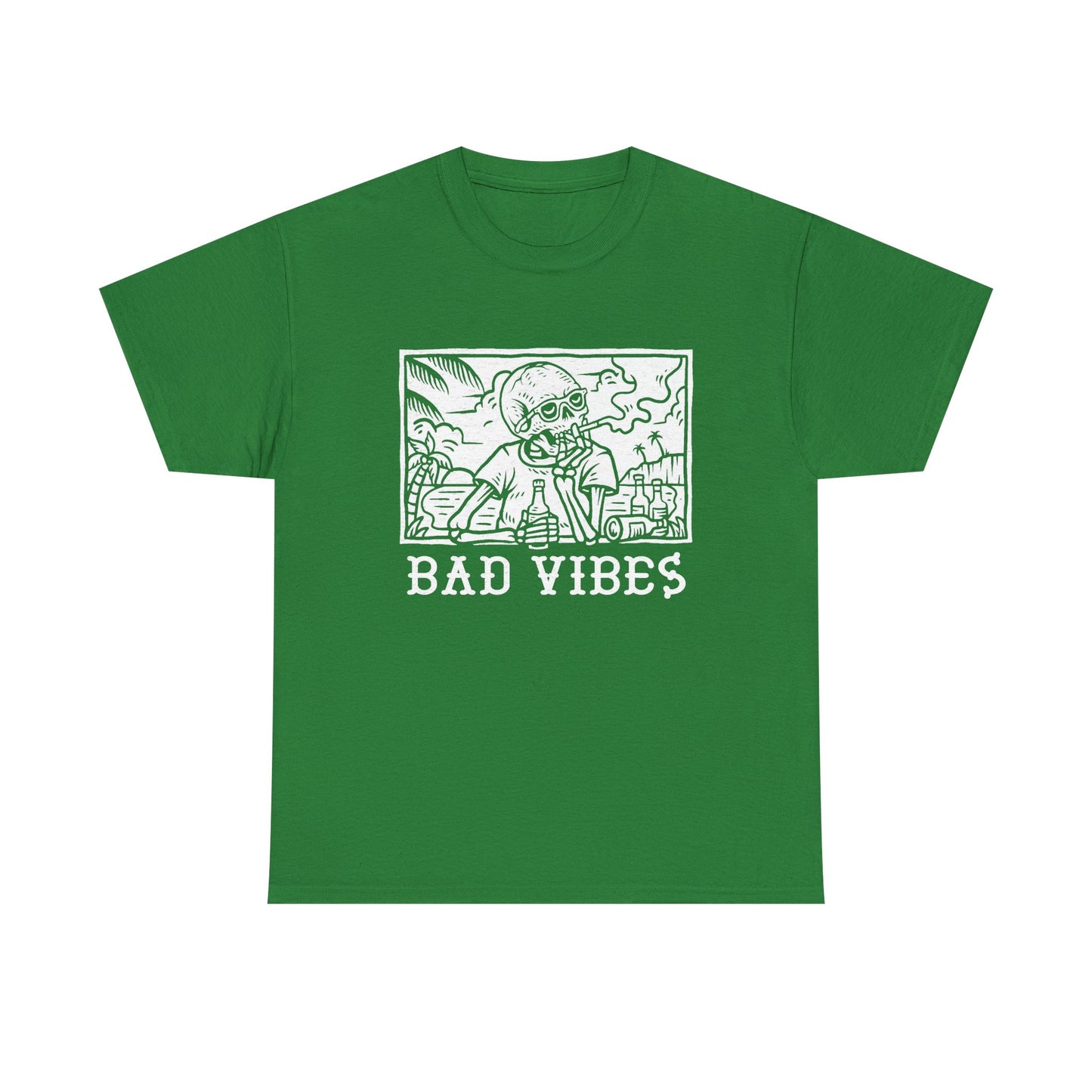 Bad Vibes Graphic T Shirt NEW Unisex Heavy Cotton Tee
