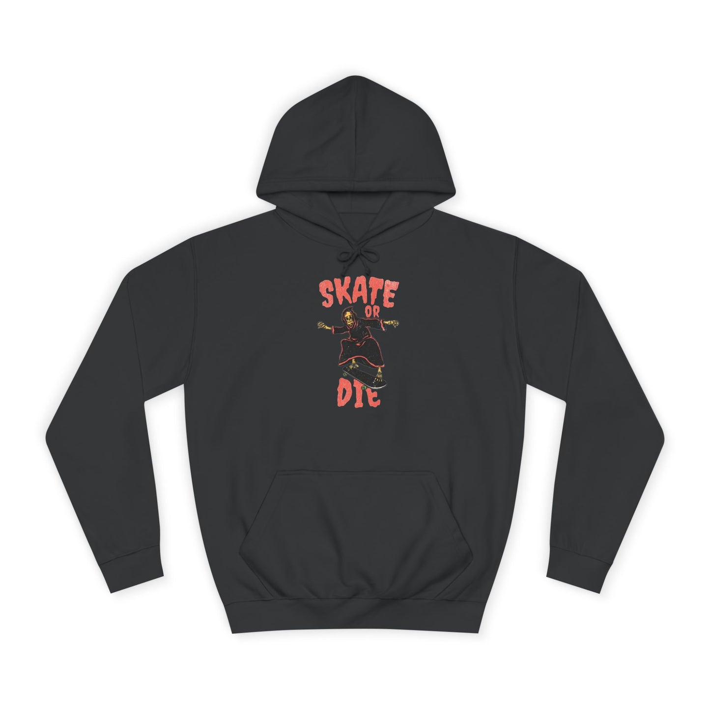Skate Or Die Hoodie Graphic Skateboarding Grim Reaper Unisex College Hoodie