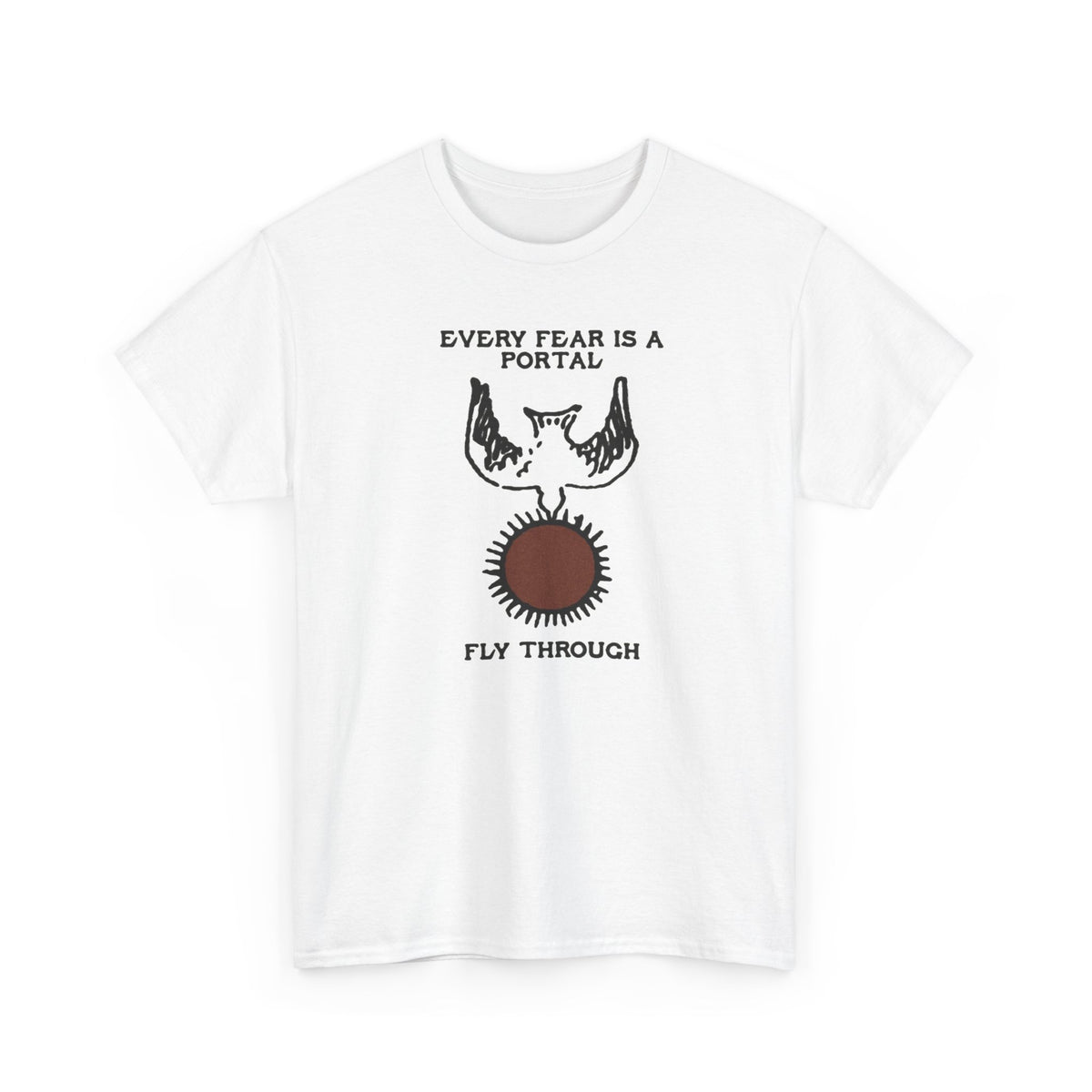 Every Fear Is a Portal Raven Sun Graphic T-Shirt Men's Tee