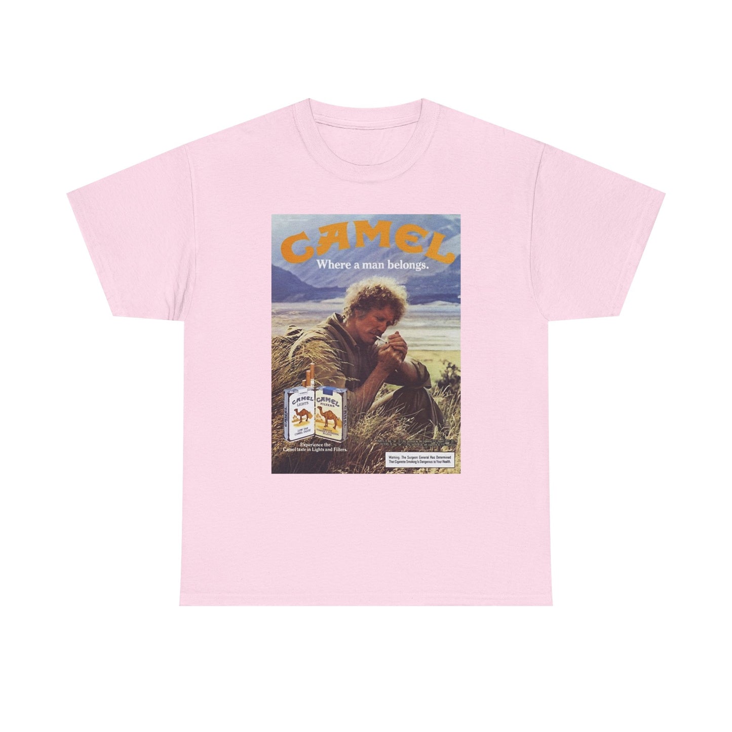 Joe Camel Cigarettes T-shirt Vintage Poster Retro Unisex Heavy Cotton Tee 1