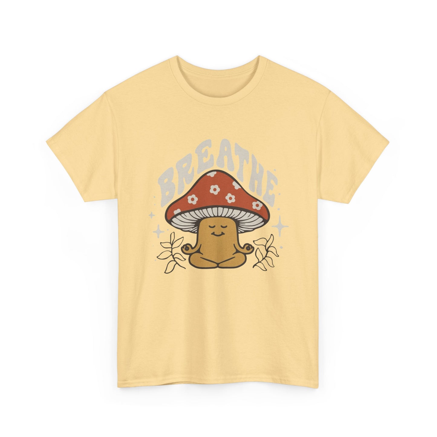 Breathe Mushrooms Graphic T Shirt NEW ADULT Unisex Heavy Cotton Tee