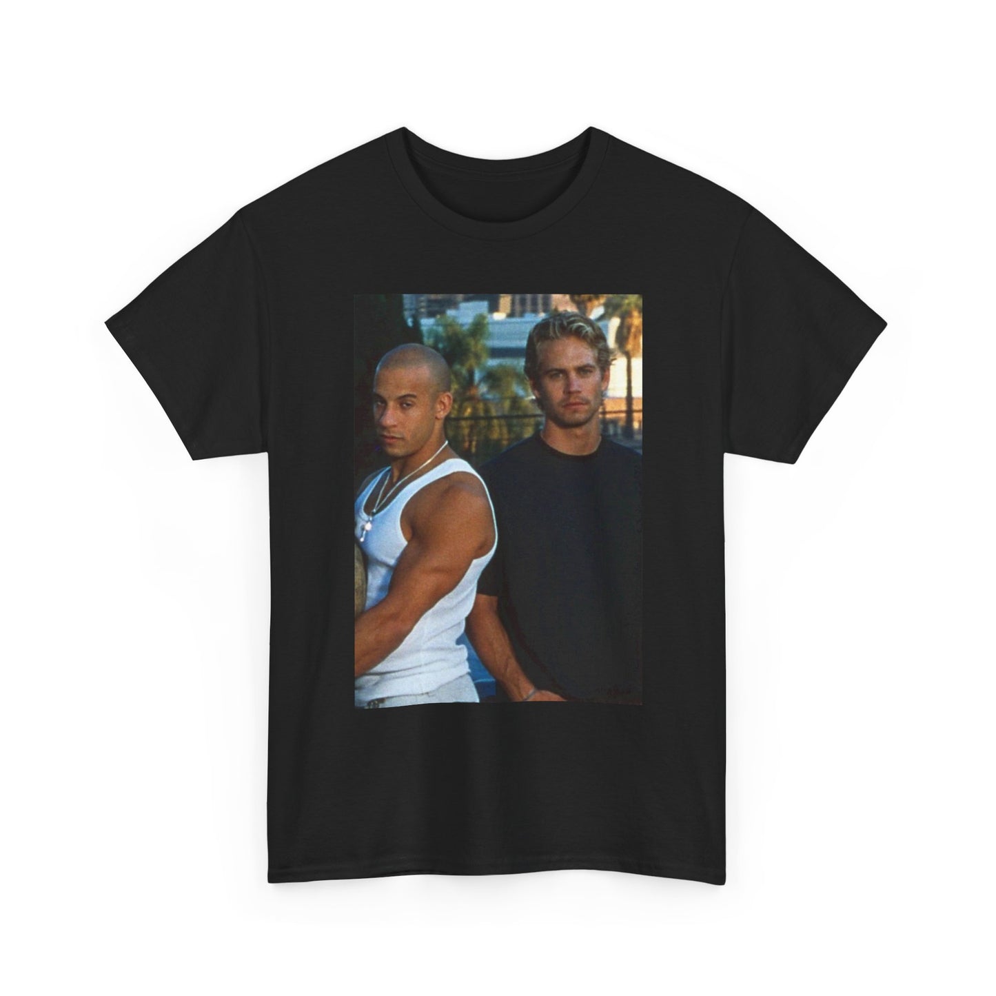 Paul Walker And Vin Diesel Vintage Graphic T-Shirt Comfy Cotton Tee Brand NEW