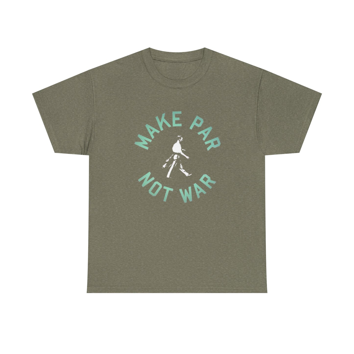 Make Par Not War Golfing Funny Graphic T Shirt Unisex Heavy Cotton Tee