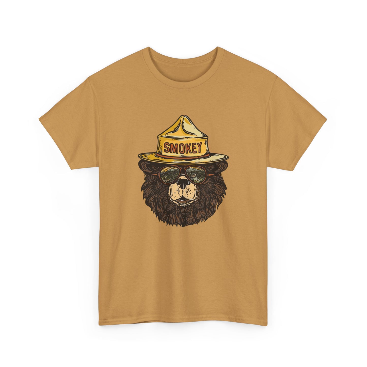 Smokey The Bear Outdoors Retro Graphic T Shirt Unisex Heavy Cotton Tee