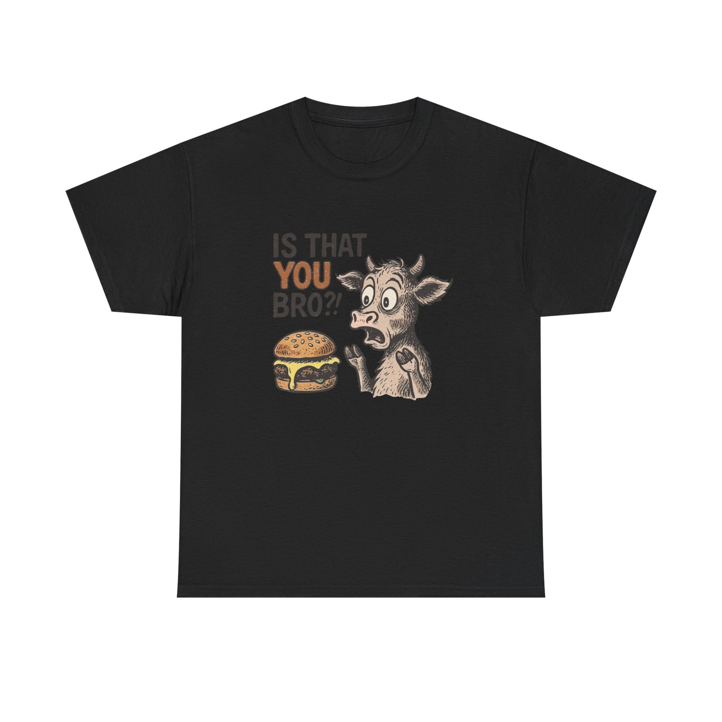 Is That You Bro Funny Cow Vegan Graphic T Shirt Cotton Tee Retro Gift