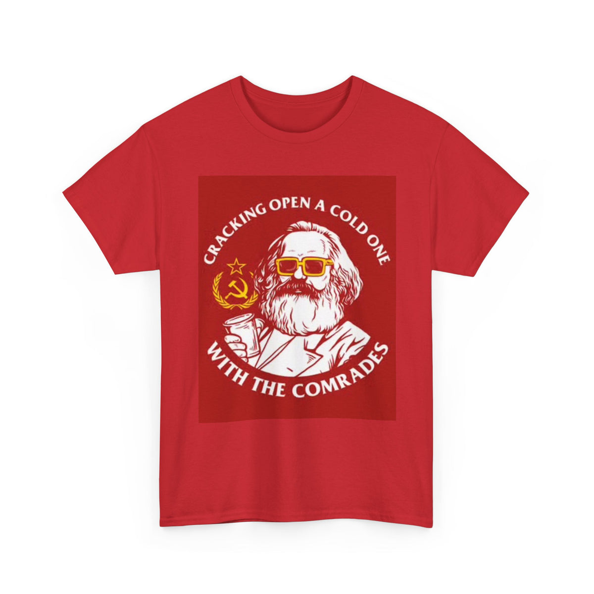 Cold One With The Comrads Graphic T Shirt Funny Beers Russia Unisex Heavy Cotton