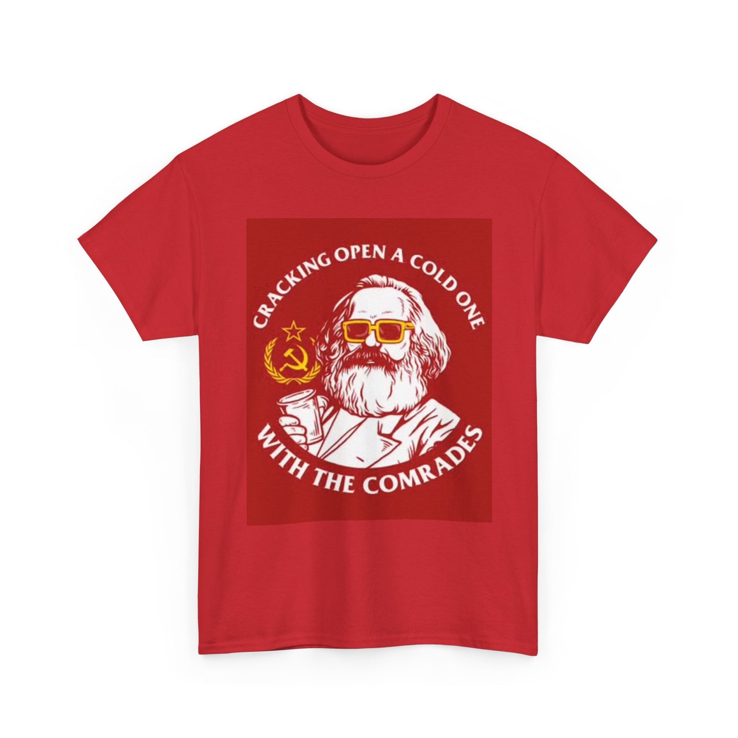 Cold One With The Comrads Graphic T Shirt Funny Beers Russia Unisex Heavy Cotton