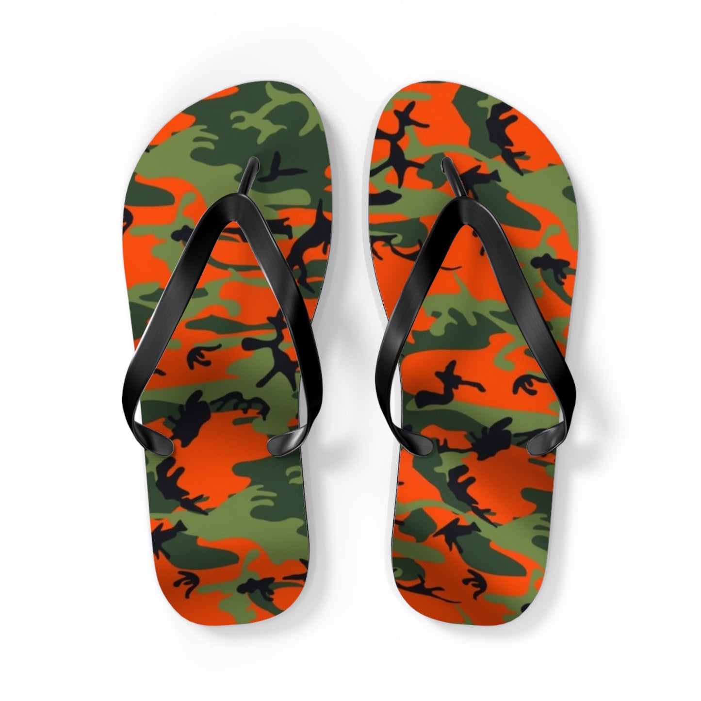 Waves And Sun Sandals Orange Camo Summer Flip Flops Slides BRAND NEW