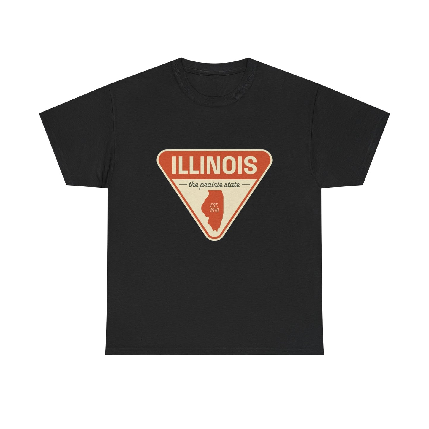Illinois The Prairie State Graphic T Shirt ADULT NEW Unisex Heavy Cotton Tee