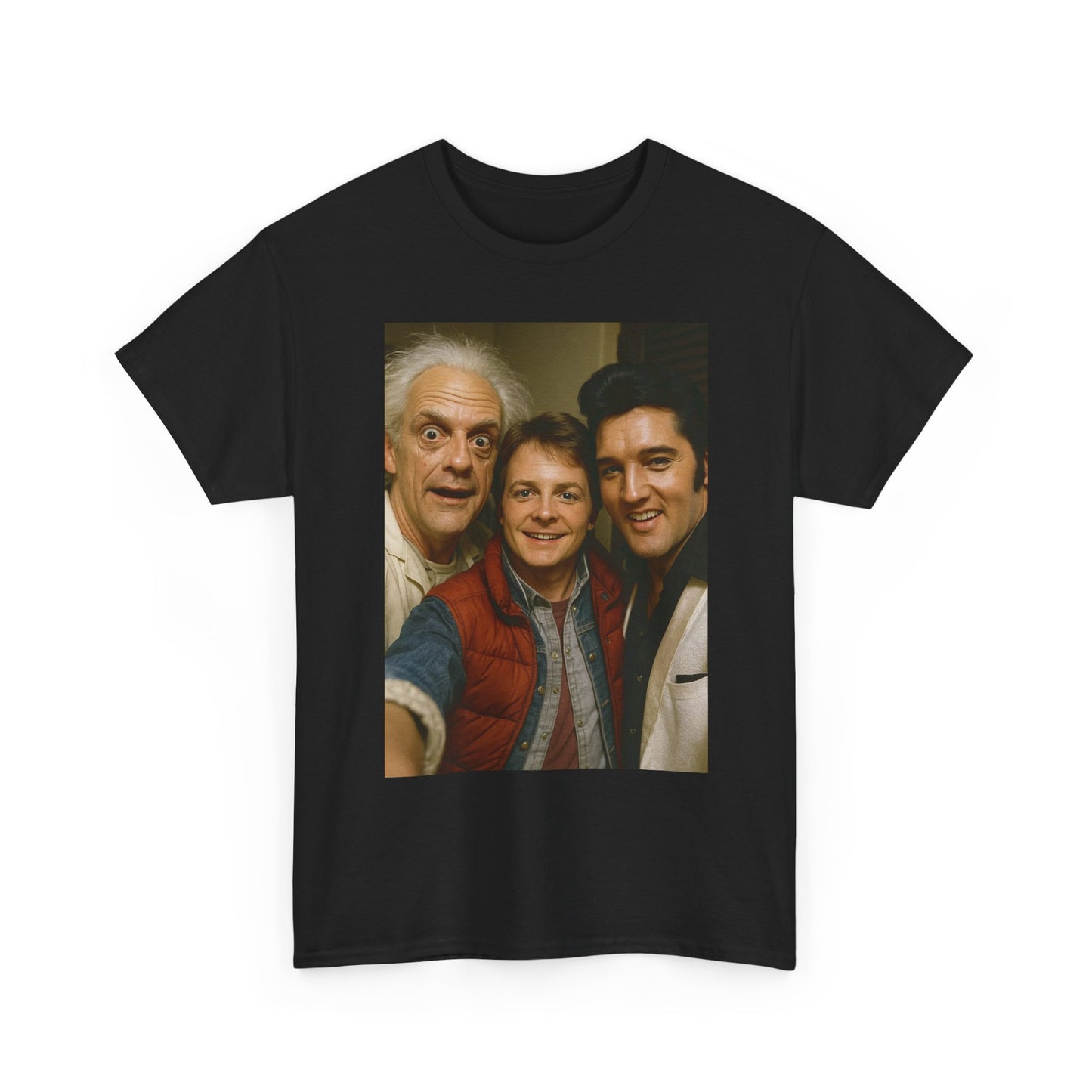 Back To The Future Elvis Funny T Shirt Unisex Heavy Cotton Tee