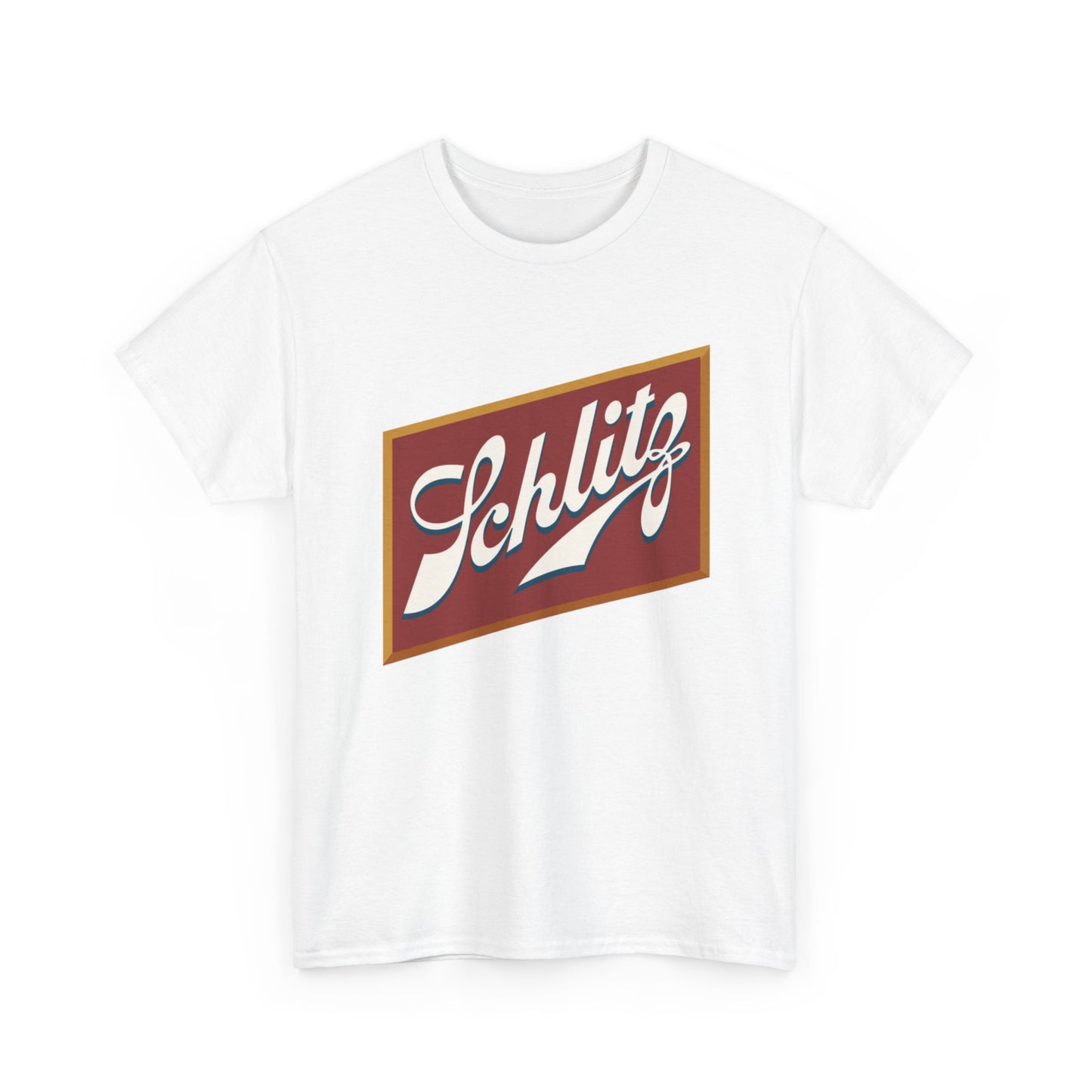 Schlitz Graphic T Shirt Vintage Beer Logo New England Unisex Heavy Cotton Tee