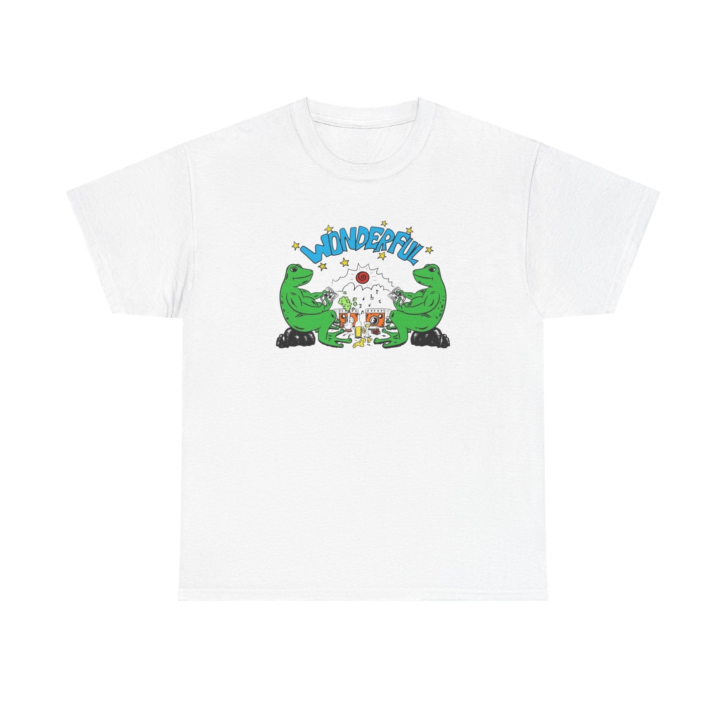 Wonderful Frog Life Graphic T-Shirt Unisex Heavy Cotton Tee