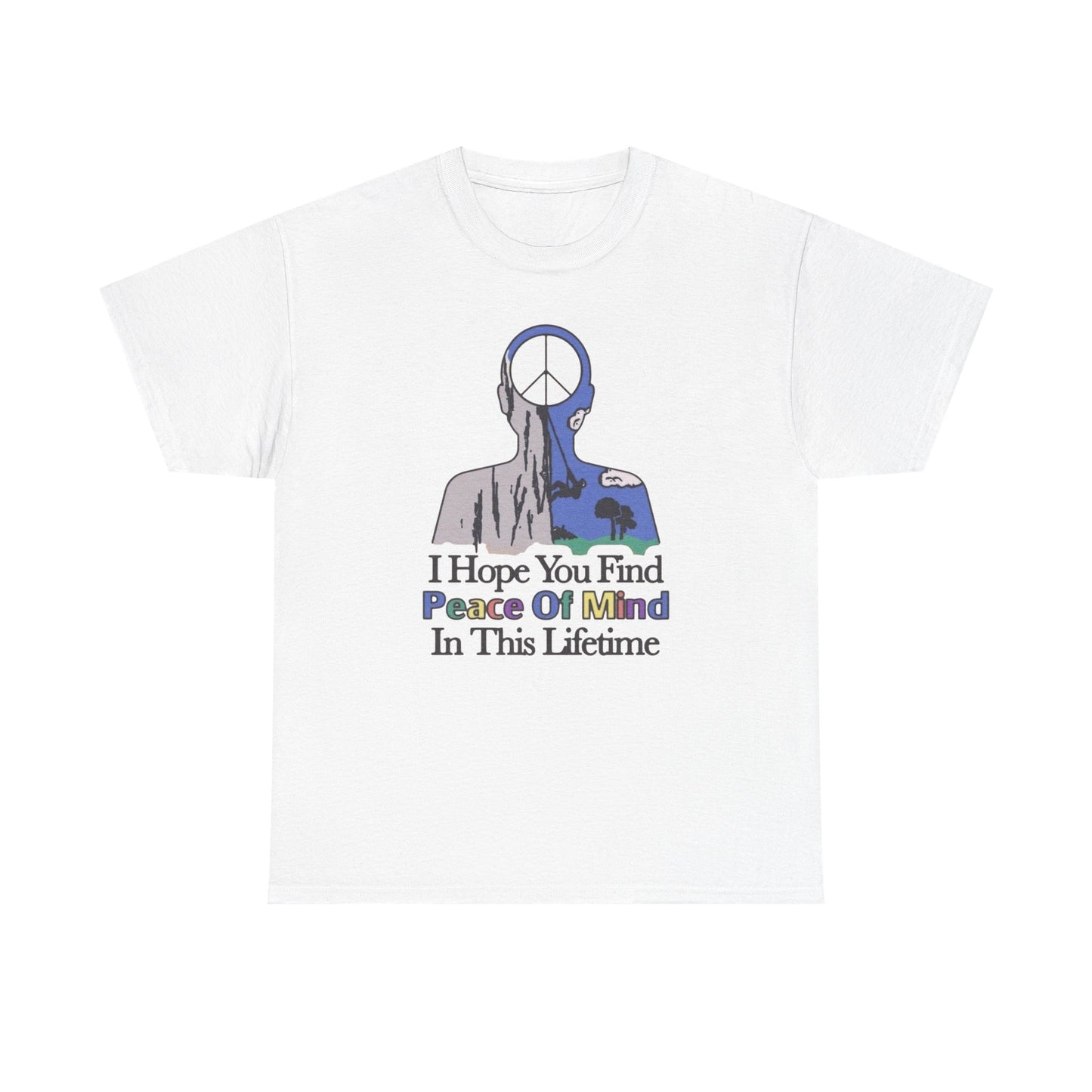 Peace Of Mind Graphic T Shirt NEW ADULT Unisex Heavy Cotton Tee