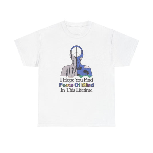 Peace Of Mind Graphic T Shirt NEW ADULT Unisex Heavy Cotton Tee