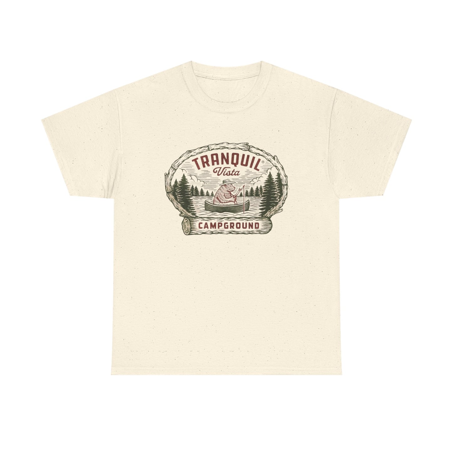 Tranquil Camp Ground Graphic T Shirt Unisex Heavy Cotton Tee