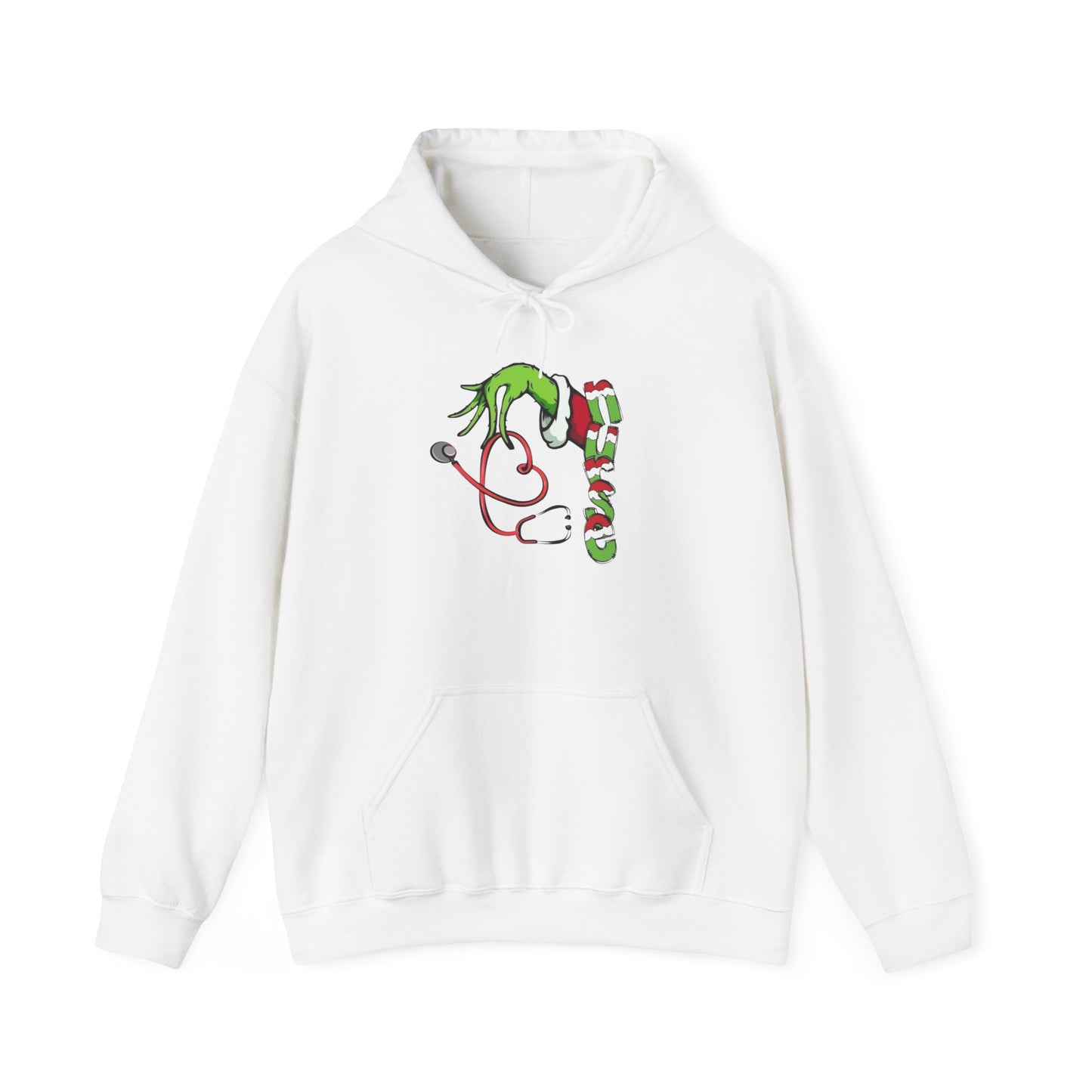 Christmas Nurse Grinch Graphic Hoodie Unisex Heavy Blend™ Hooded Sweatshirt