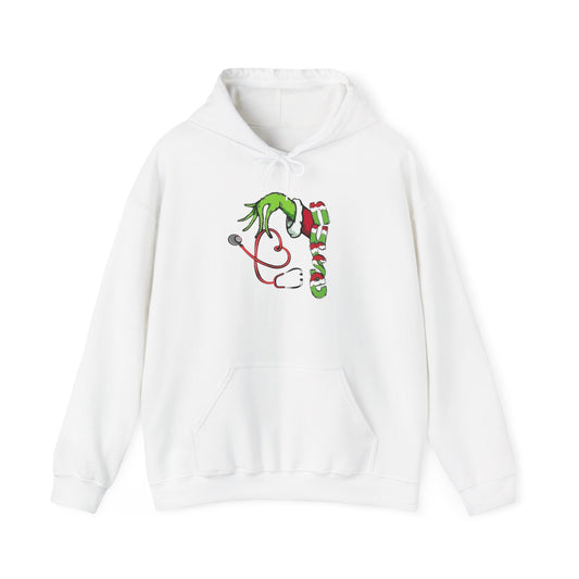 Christmas Nurse Grinch Graphic Hoodie Unisex Heavy Blend™ Hooded Sweatshirt