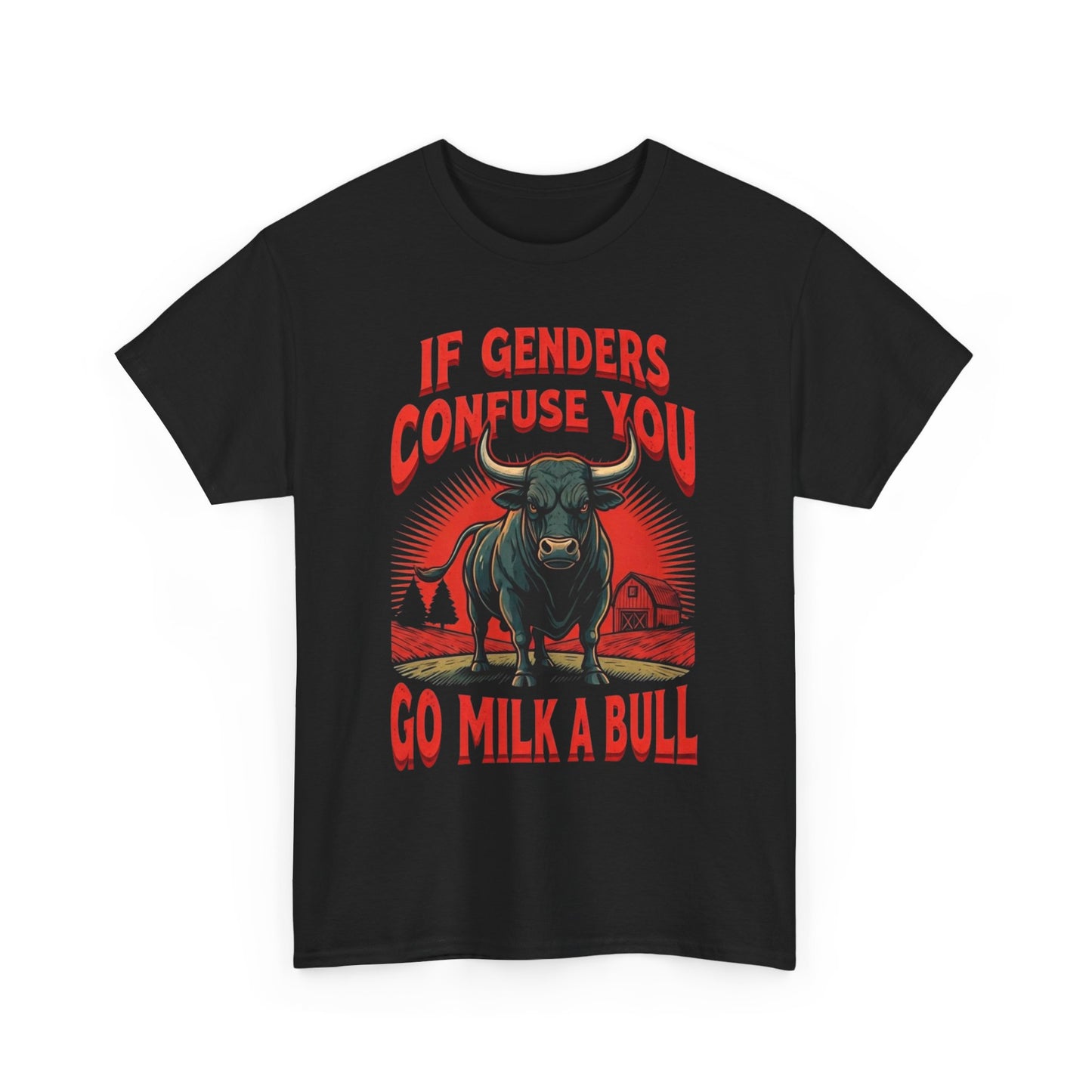 Go Milk A Bull Funny Graphic T Shirt ADULT NEW Heavy Cotton Tee