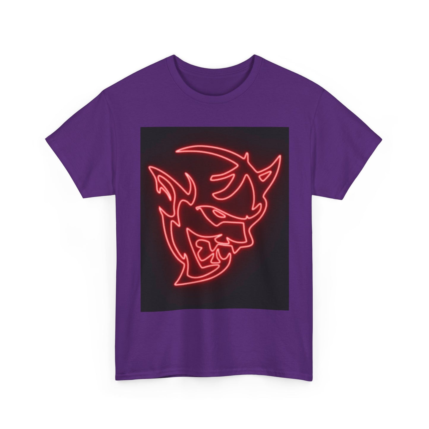 Dodge Demon Tshirt Hellcat Charger Logo Challenger Mopar Unisex Heavy Cotton Tee