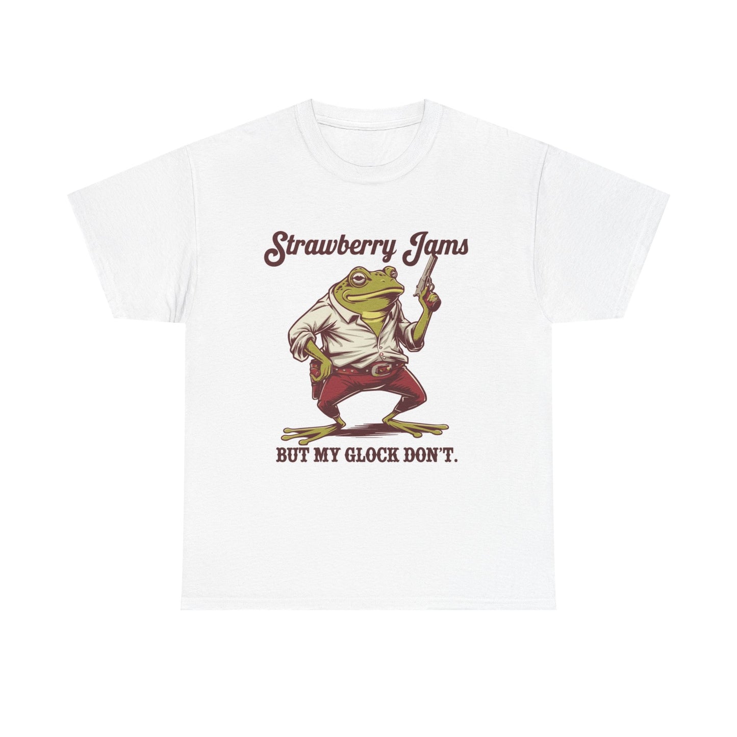 Strawberry Jams Graphic T Shirt Vintage Funny Retro Unisex Heavy Cotton Tee