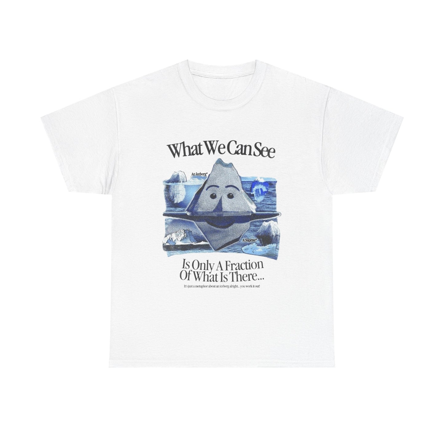 What We Can See Iceberg Graphic T Shirt Unisex Gift New AMERICAN VINTAGE