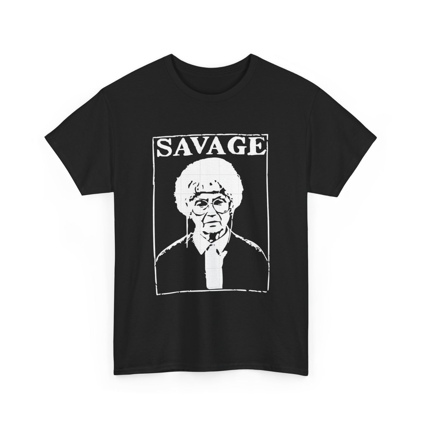 Savage Granny Funny Graphic T Shirt Heavy Cotton Tee