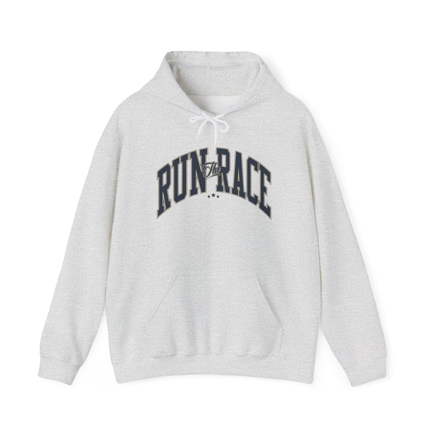Run The Race Graphic Hoodie Heavy Blend Sweatshirt NEW