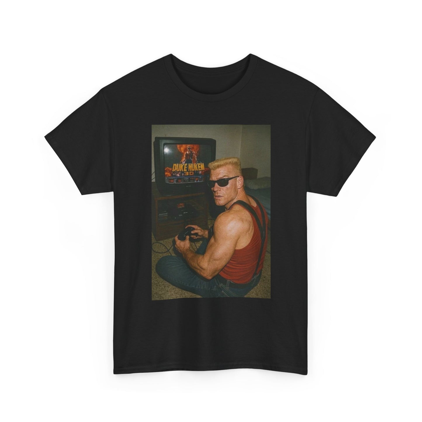 Duke Nukem Funny Graphic T Shirt Vintage Unisex Heavy Cotton Tee