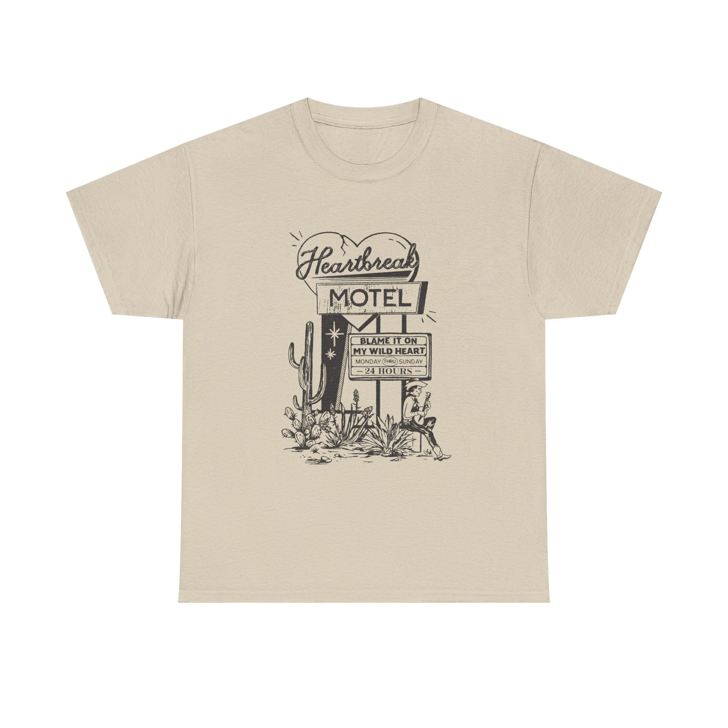 Heartbreak Hotel Graphic T Shirt Unisex Heavy Cotton Tee