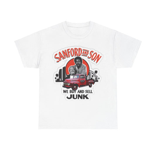Sanford and Son Tshirt Vintage Tv Series Red Fox Retro Comedy Unisex Heavy Tee