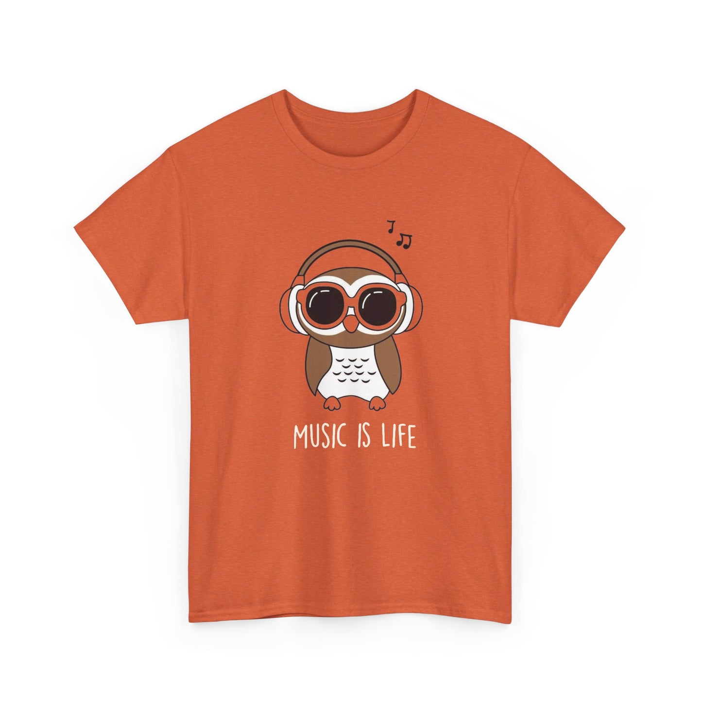 Music Is Life Graphic T Shirt Unisex Heavy Cotton Tee