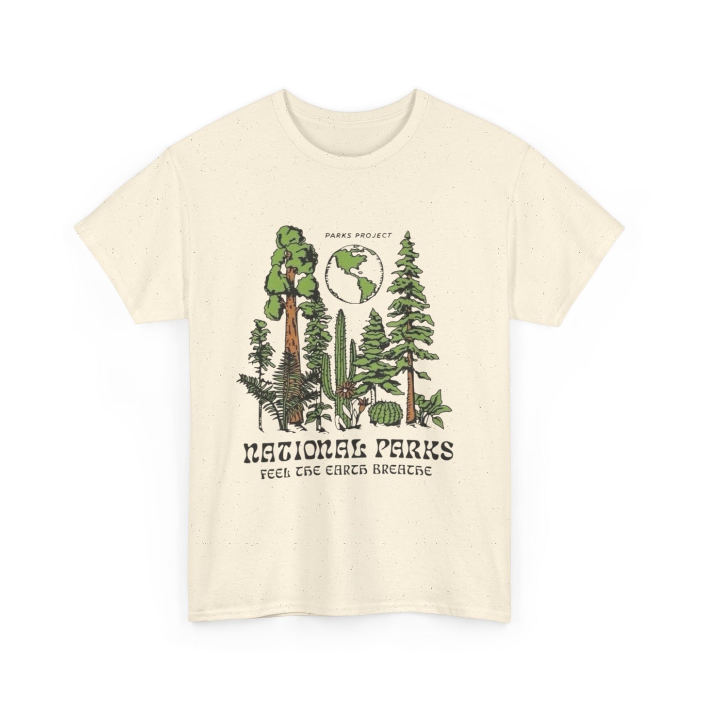 National Parks Feel The Earth Breath Graphic T Shirt Unisex Heavy Cotton Tee