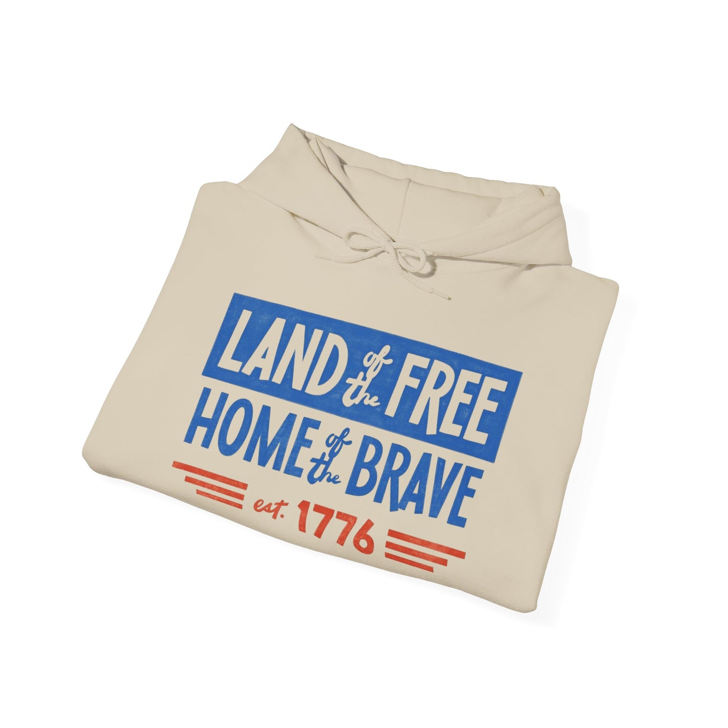 Land Of The Free Home Of The Brave USA Graphic Hoodie Unisex Hooded Sweatshirt