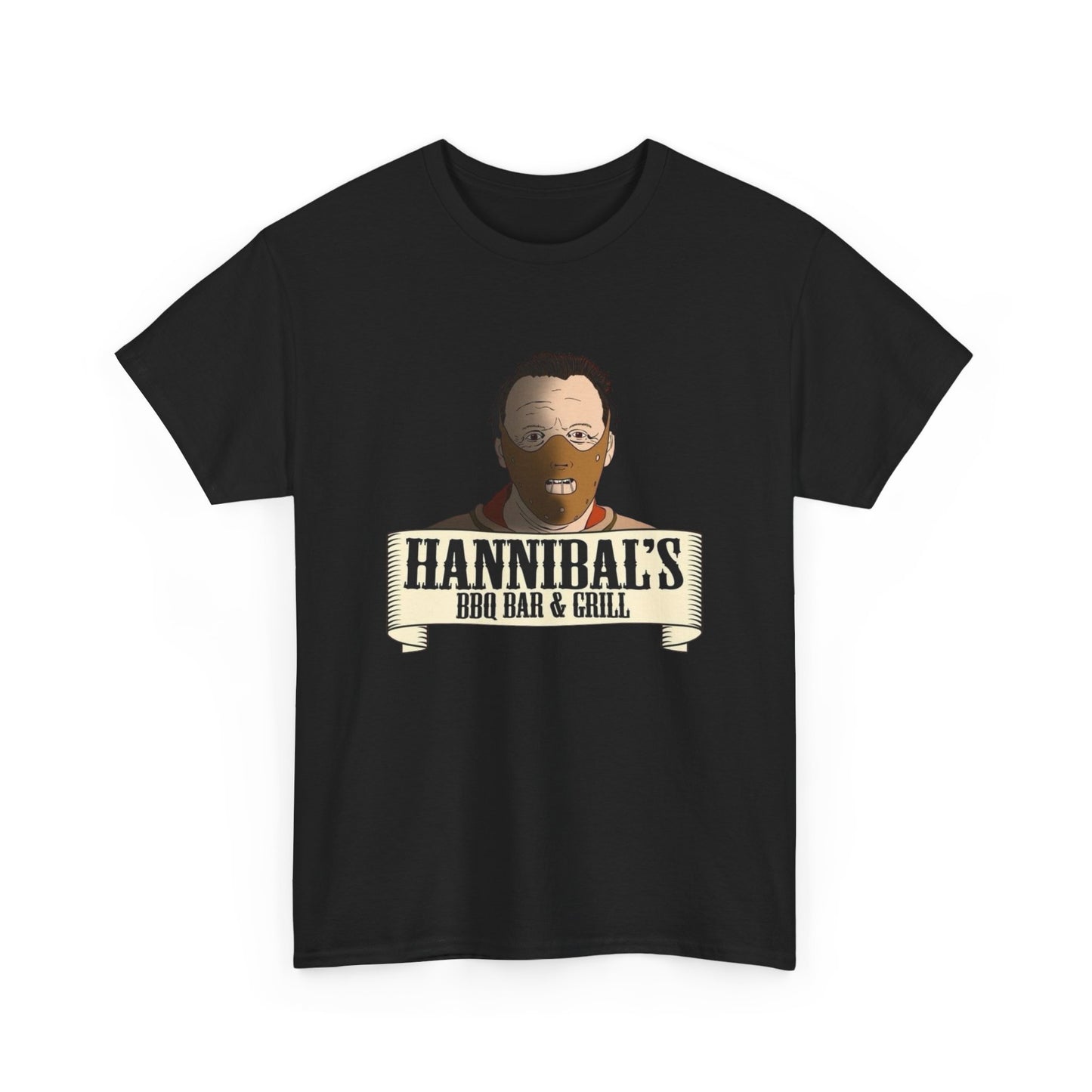 Hannibal Lecter Funny Graphic T Shirt NEW Unisex Heavy Cotton Tee