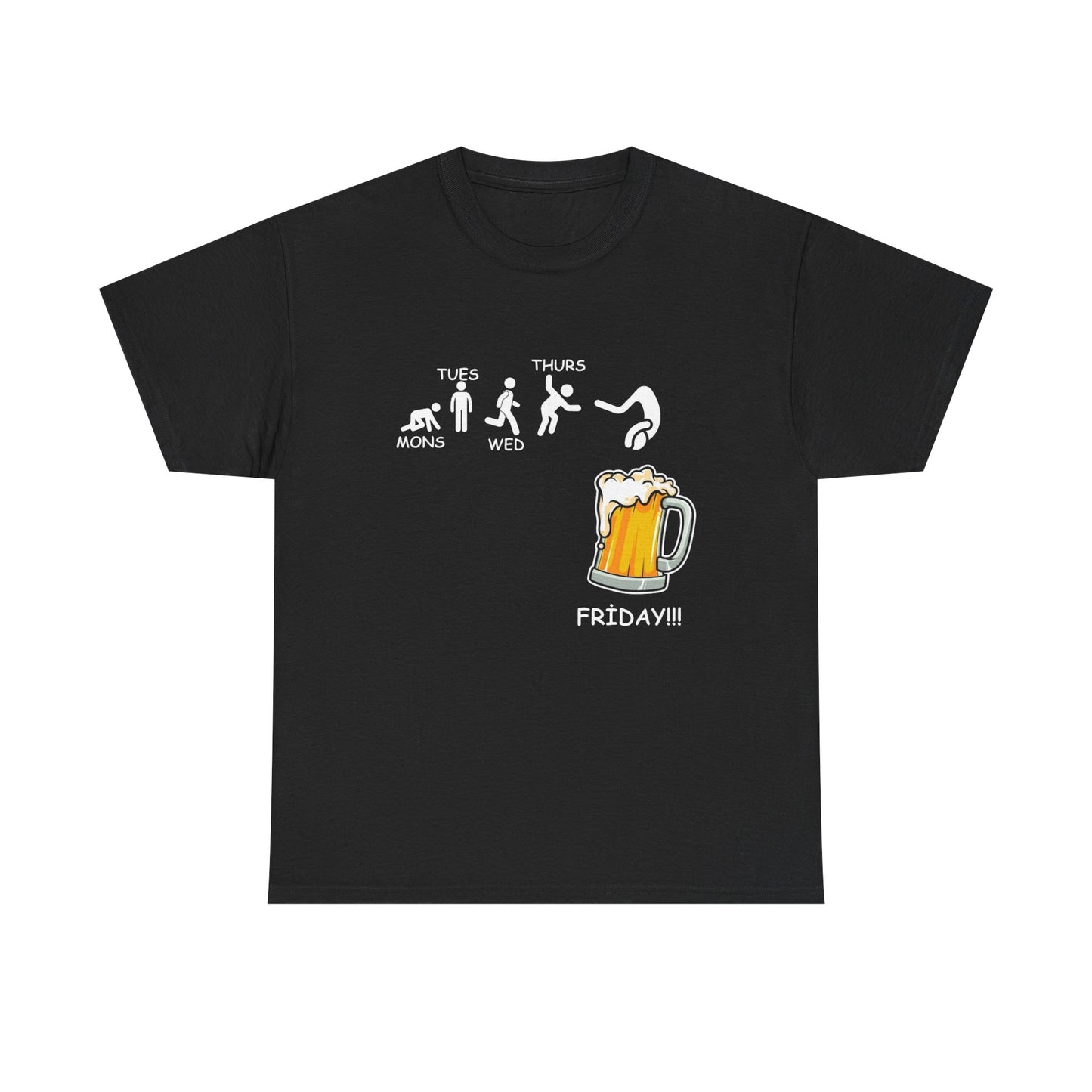 Beers Friday Funny Graphic T Shirt ADULT Unisex Heavy Cotton Tee