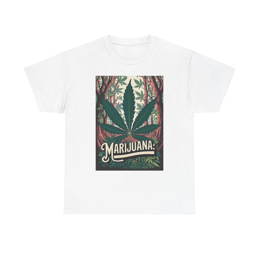 Marijuana Graphic T Shirt Cali Bud Vintage Retro Unisex Heavy Cotton Tee